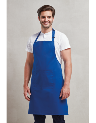 PRE-PR154-Colours Collection Bib Apron With Pocket